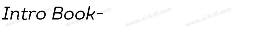 Intro Book字体转换